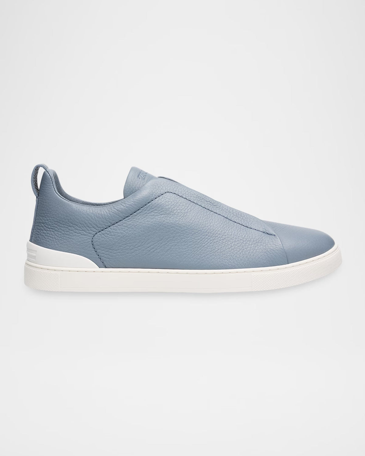 Triple Stitch Deerskin Leather Slip-On Sneakers